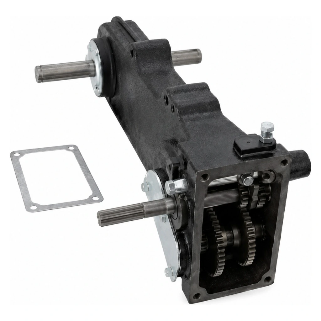 Caixa de Transmissão Completa Preta para Motocultivador com Motor Gasolina 6.5HP 7HP