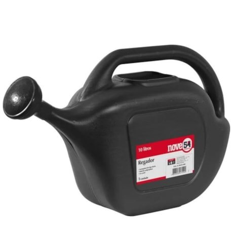 Regador Plástico Preto 10 litros