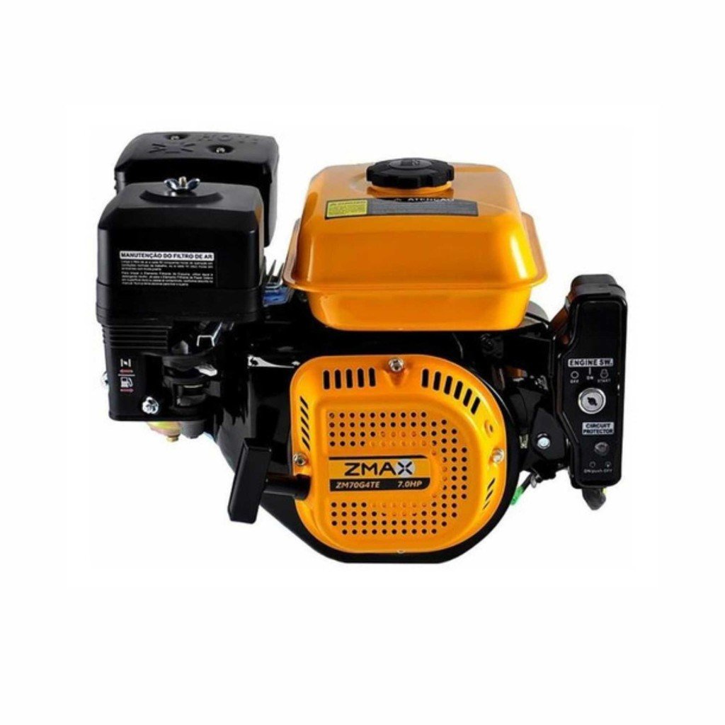 Motor À Gasolina Zmax 7hp Estacionário 4t Partida Elétrica
