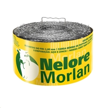 Arame Farpado Nelore Galvanizado 500 Metros - Morlan